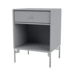 New Montana Dream bedside table, Graphic 100, chrome legs Grey