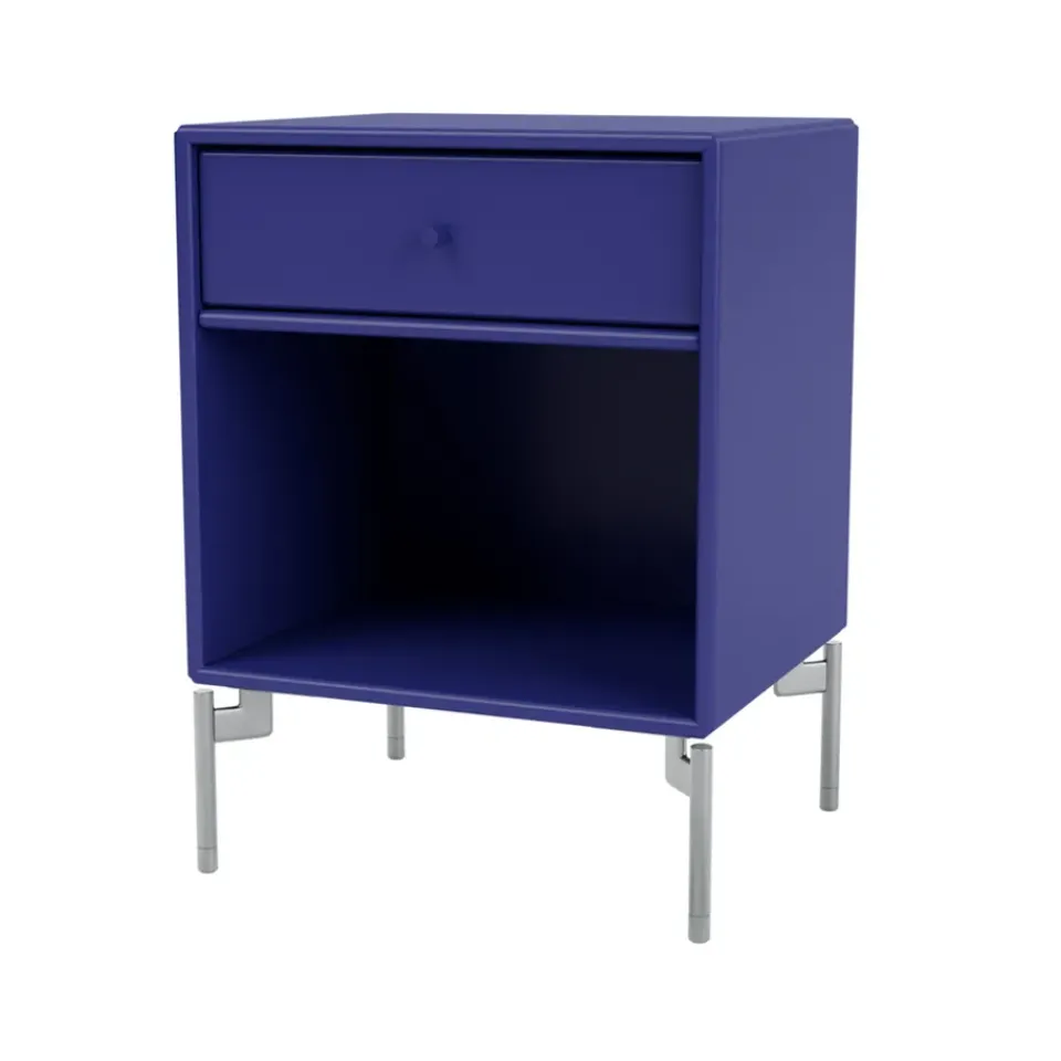 Bedside Tables^Montana Dream bedside table, Monarch 135, chrome legs Blue
