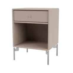 Bedside Tables^Montana Dream bedside table, Mushroom 137, chrome legs Brown