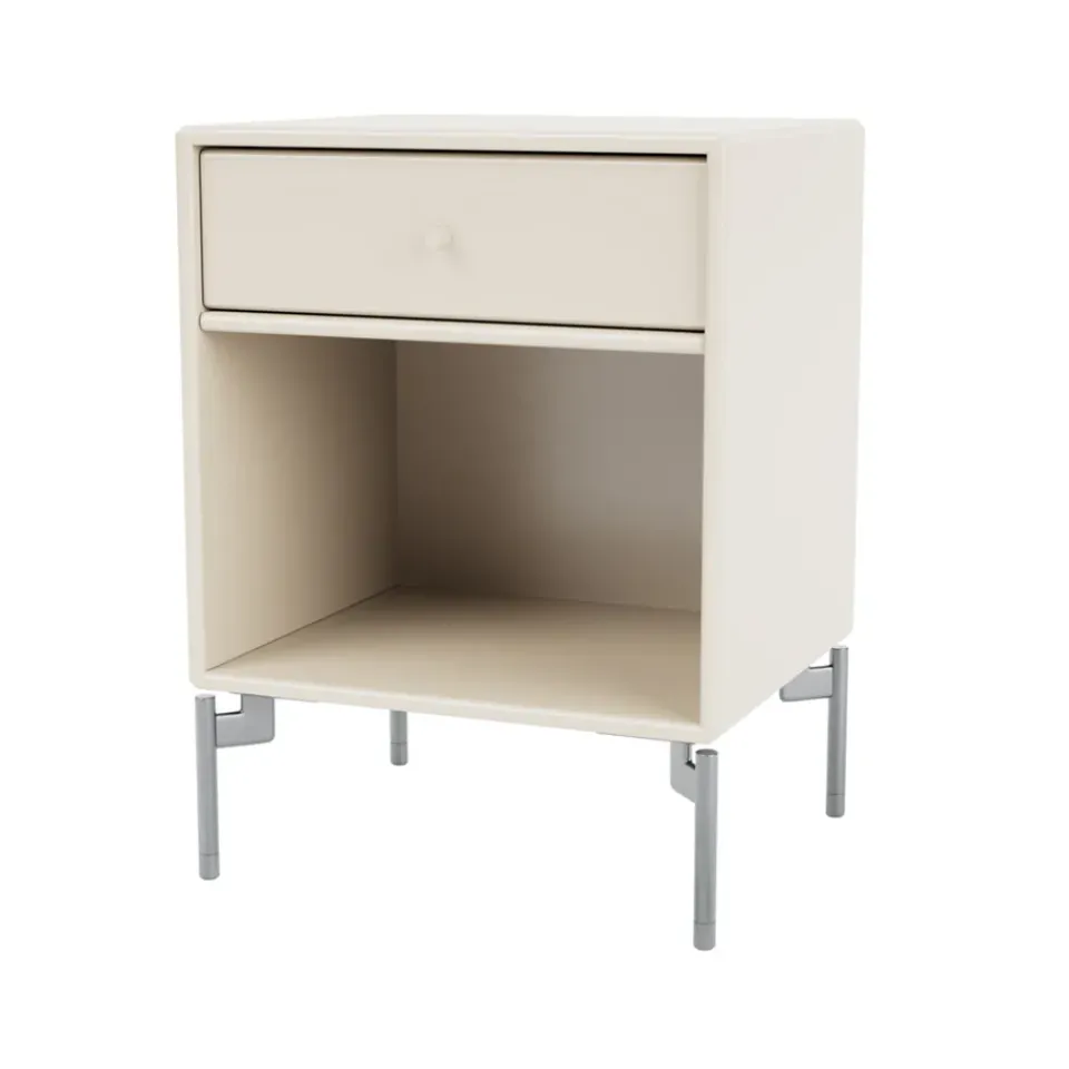 Sale Montana Dream bedside table, Oat 158, chrome legs Beige