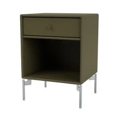 Best Montana Dream bedside table, Oregano 139, chrome legs Green