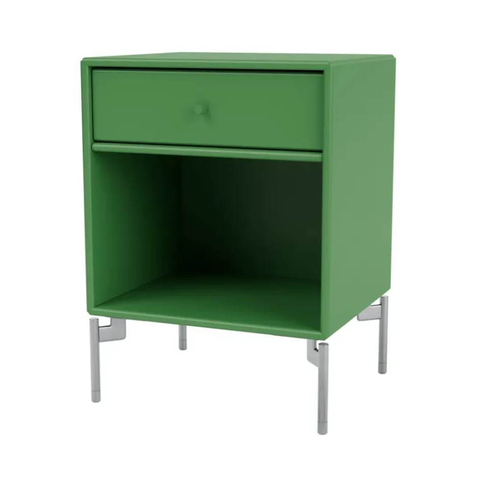 Bedside Tables^Montana Dream bedside table, Parsley 152, chrome legs Green