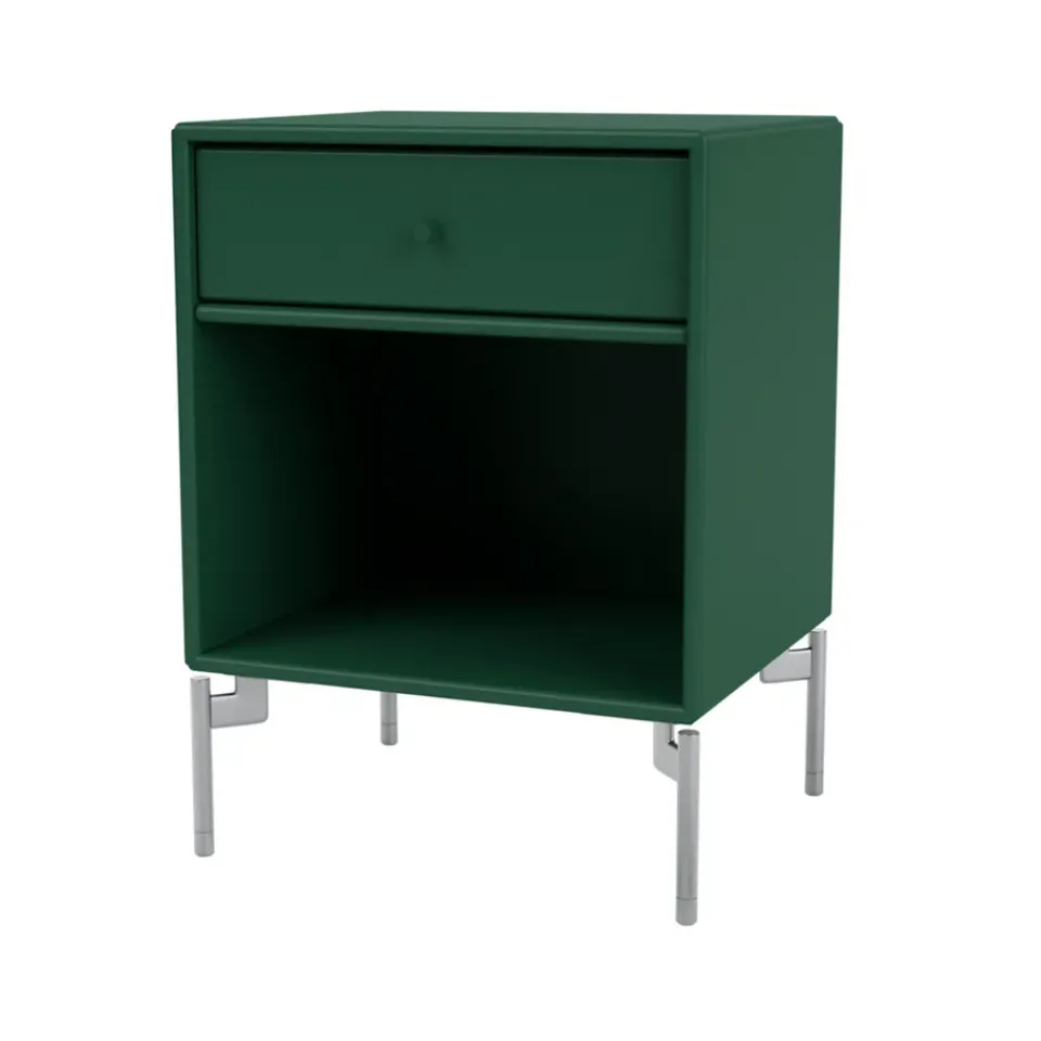 Bedside Tables^Montana Dream bedside table, Pine 136, chrome legs Green