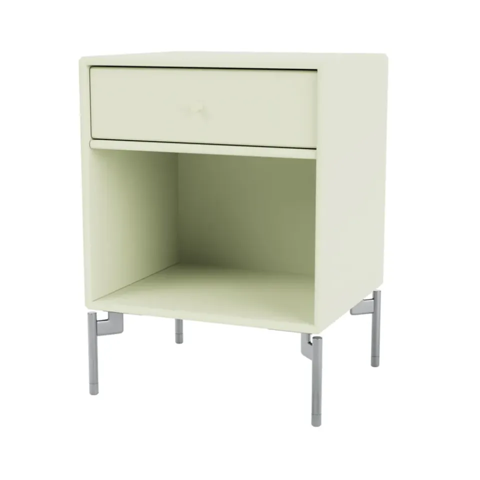 Bedside Tables^Montana Dream bedside table, Pomelo 140, chrome legs Green