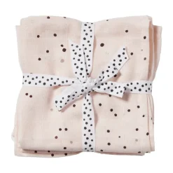 Best Done by deer Dreamy Dots baby blanket 120x120 cm 2-pack, Powder Beige