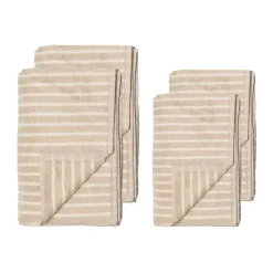 Towels^Scandi Living Drift bath towel 70x140 cm, Beige-white BeigeWhite