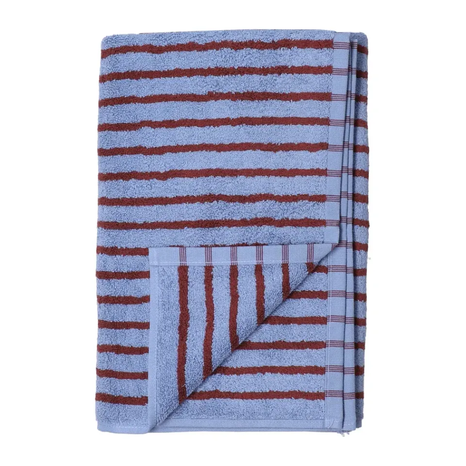 Online Scandi Living Drift bath towel 70x140 cm, Blue-red BlueRed