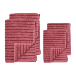 Towels^Scandi Living Drift bath towel 70x140 cm, Pink-red PinkRed