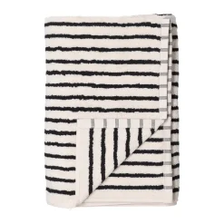 Discount Scandi Living Drift bath towel 70x140 cm, White-black WhiteBlack