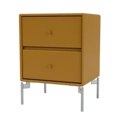 Bedside Tables^Montana Drift bedside table, Amber, chrome legs cm Yellow