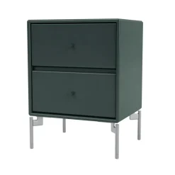 Bedside Tables^Montana Drift bedside table, Black jade 163, chrome legs cm Green
