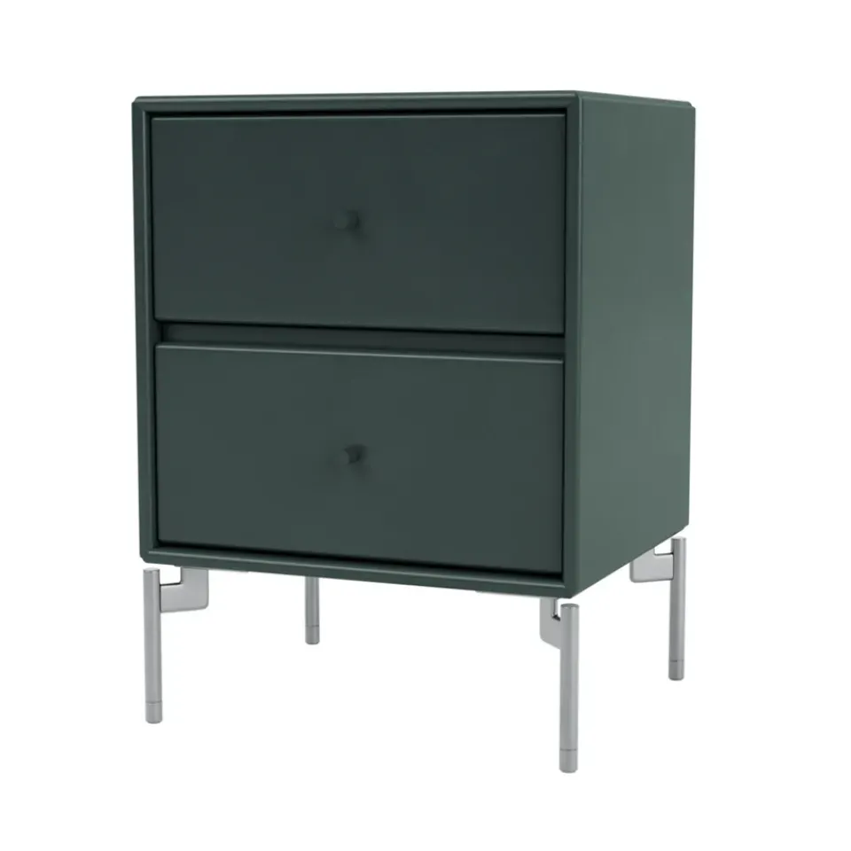 Bedside Tables^Montana Drift bedside table, Black jade 163, chrome legs cm Green