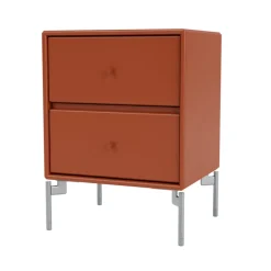 Bedside Tables^Montana Drift bedside table, Hokkaido 162, chrome legs cm Orange