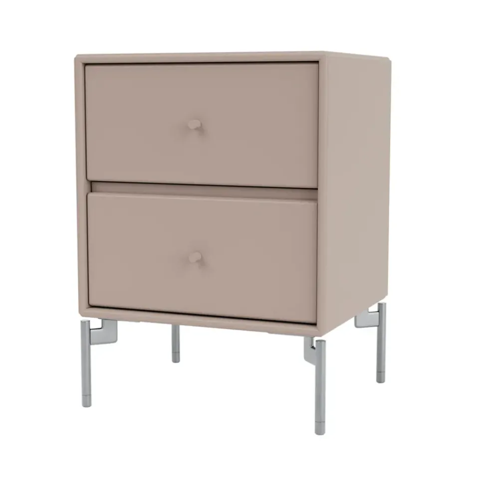 Bedside Tables^Montana Drift bedside table, Mushroom 137, chrome legs cm Brown