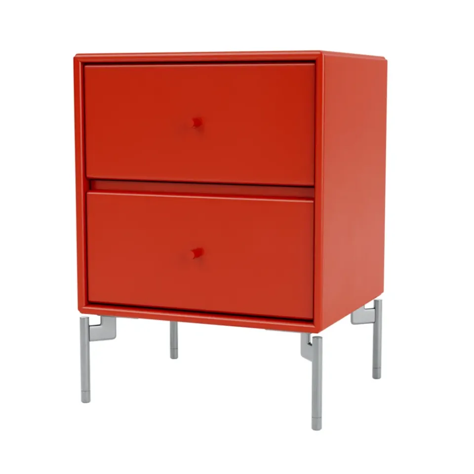 Bedside Tables^Montana Drift bedside table, Rosehip 145, chrome legs cm Red