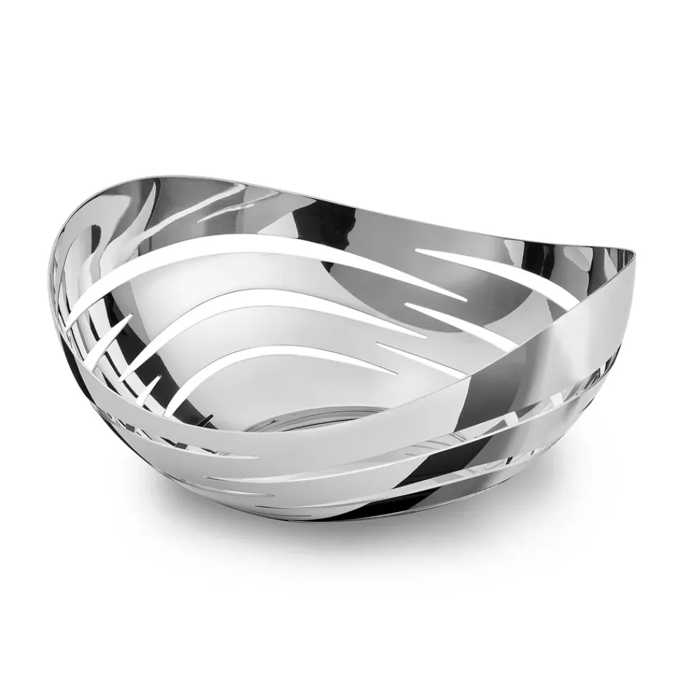 Fruit Bowls^Robert Welch Drift bowl 22 cm, smooth Silver-coloured