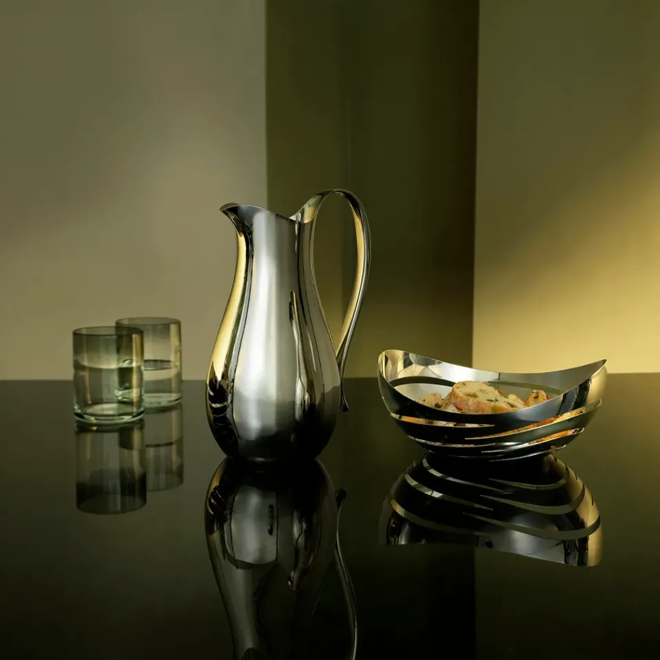 Fruit Bowls^Robert Welch Drift bowl 22 cm, smooth Silver-coloured