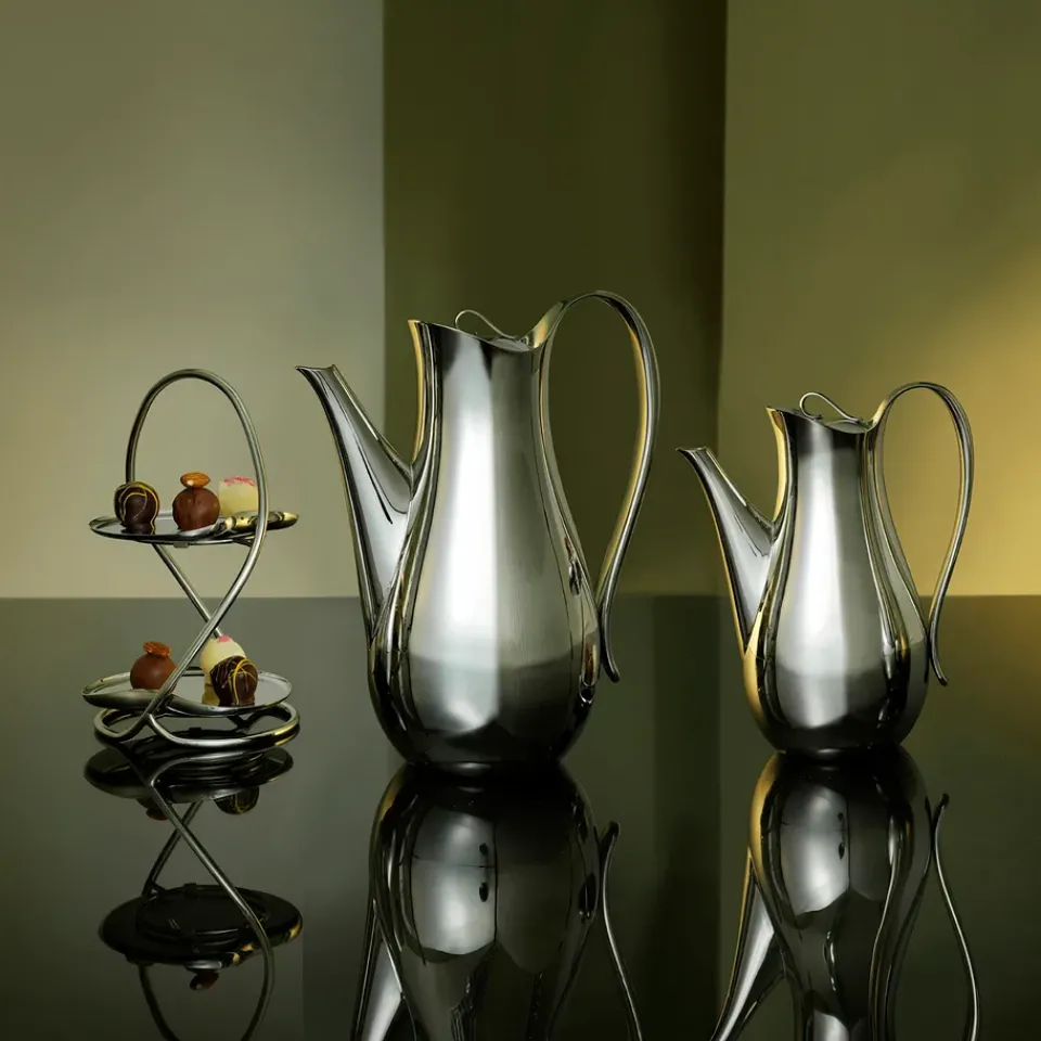 Sale Robert Welch Drift cake stand, 2 tier Silver-coloured