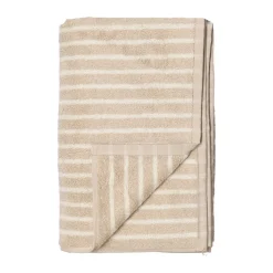Discount Scandi Living Drift towel 50x70 cm, Beige-white BeigeWhite