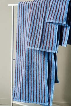 New Scandi Living Drift towel 50x70 cm, Blue-red BlueRed