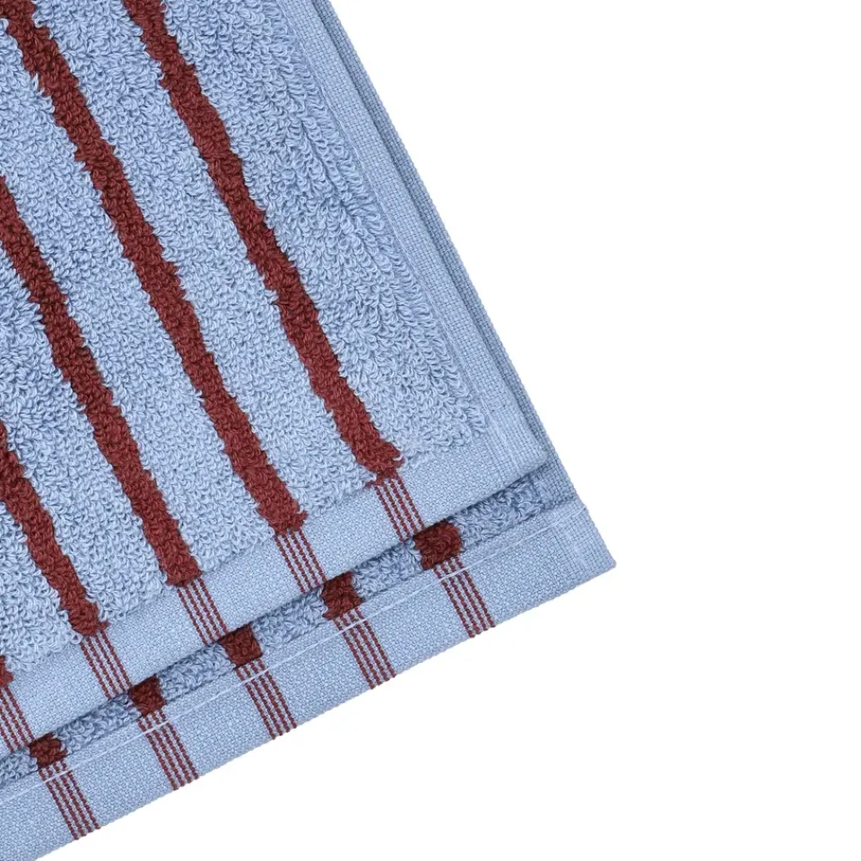 Towels^Scandi Living Drift towel 50x70 cm, Blue-red BlueRed