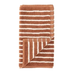 Towels^Scandi Living Drift towel 30x50 cm, Brown-white BrownWhite