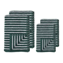 Discount Scandi Living Drift towel 50x70 cm, Green-purple GreenPurple