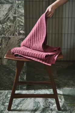 Towels^Scandi Living Drift towel 50x70 cm, Pink-red PinkRed