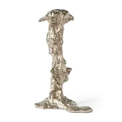 Candle Holders^POLSPOTTEN Drip candlestick L 25 cm, Silver Silver-coloured