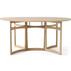 Outlet &Tradition Drop Leaf dining table HM6, White oiled oak Beige