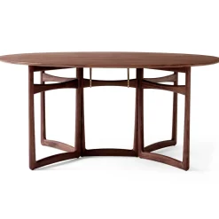 Dining Tables^&Tradition Drop Leaf dining table HM6, Walnut Brown