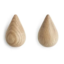 Clearance Normann Copenhagen Dropit Hangers, wood small Brown