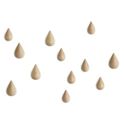 Clearance Normann Copenhagen Dropit Hangers, wood small Brown