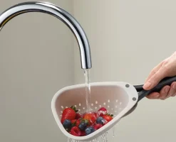 New Joseph Joseph Droplet foldable colander stone, Mini Beige