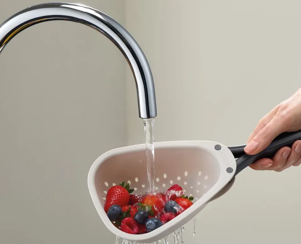 New Joseph Joseph Droplet foldable colander stone, Mini Beige