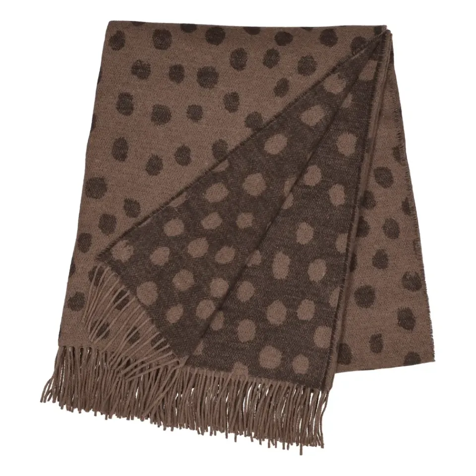 Scandi Living Droplets cotten throw 130x185 cm, Brown
