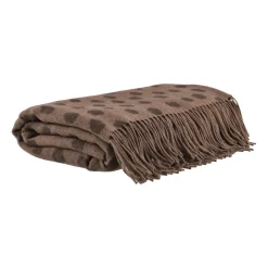 Scandi Living Droplets cotten throw 130x185 cm, Brown