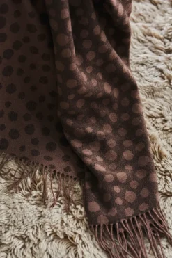 Scandi Living Droplets cotten throw 130x185 cm, Brown