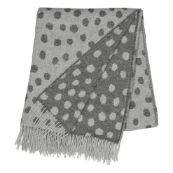 Cotton Blankets & Throws^Scandi Living Droplets cotten throw 130x185 cm, Grey