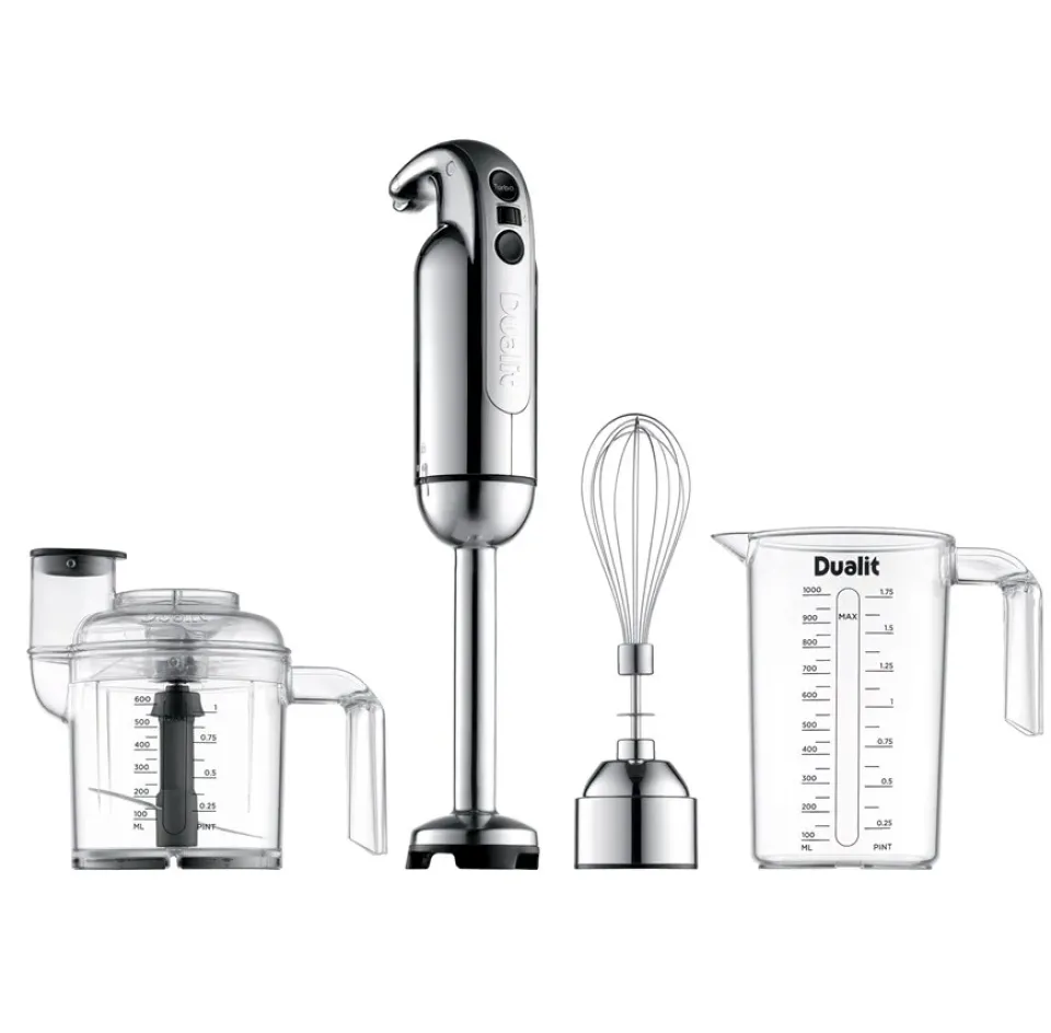 Hot Dualit hand blender with accessories, Stainless steel Silver-coloured