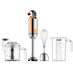 Hand Blenders^Dualit hand blender with accessories, Copper Gold-coloured