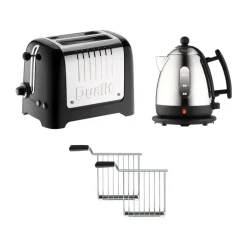 Electric Kettles^Dualit Lite kettle and toaster 2 pieces, Black