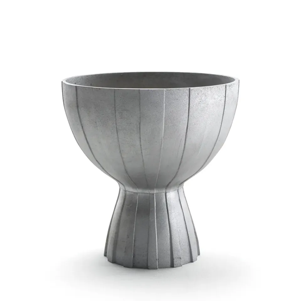 Garden Details & Accessories^Byarums bruk Duett flower urn Ø42 cm, Aluminum Silver-coloured