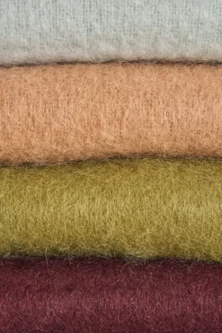 Wool Blankets & Throws^Scandi Living Dune mohair throw 130x170 cm, Plum Purple