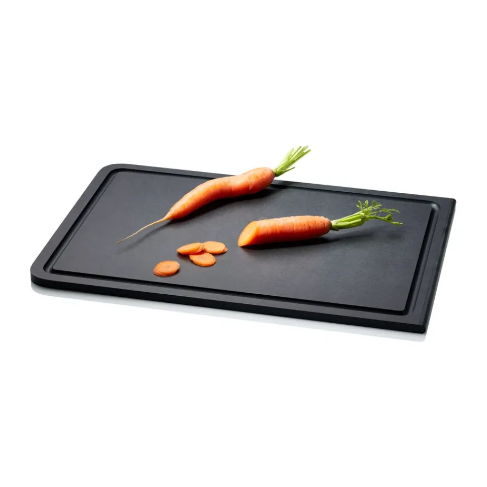 Continenta Duracore cutting board with groove, 38.5x27 Black