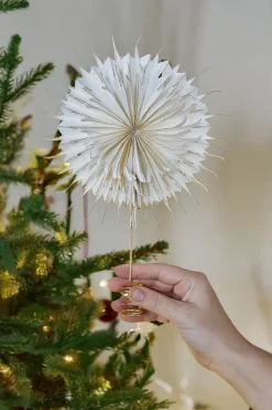 Christmas Decorations^Scandi Living Dusk tree topper star, , Ø10 cm White