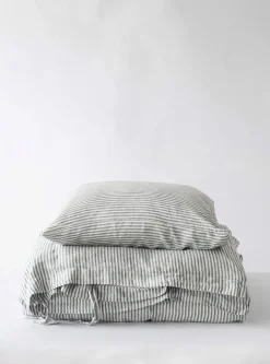 Hot Tell Me More Duvet cover linen 150x200 cm, Grey/white GreyWhite