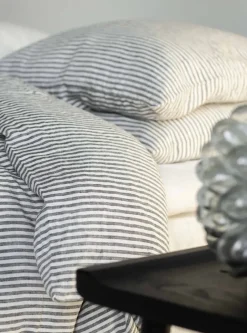 Hot Tell Me More Duvet cover linen 150x200 cm, Grey/white GreyWhite