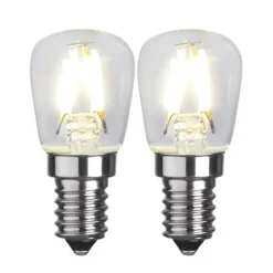 Discount Star Trading E14 LED soft glow 2-pack, 2.6 cm 2700K Transparent