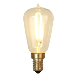 Clearance Star Trading E14 T25 LED soft glow filament, 3.8 cm 2200K Transparent